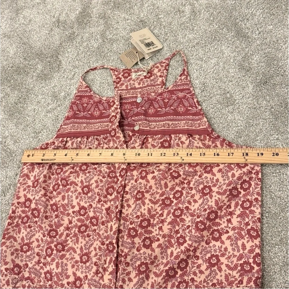 Faherty Adella Pink Floral Organic Cotton Jumpsuit Size Small NWT - Picture 11 of 11
